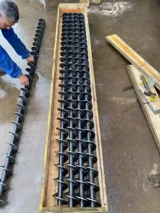 helicoide sob medida em aço carbono